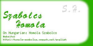 szabolcs homola business card